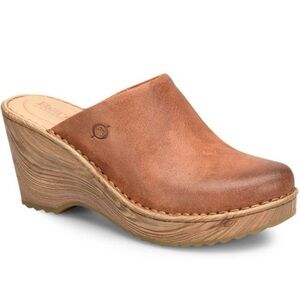 Born Brown Wedge Clogs